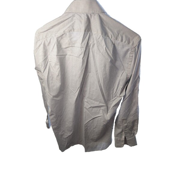 J.Crew Ludlow Men's Dress Shirt 14.5 32 Micro Gingham Blue White Slim Fit - Picture 2 of 4